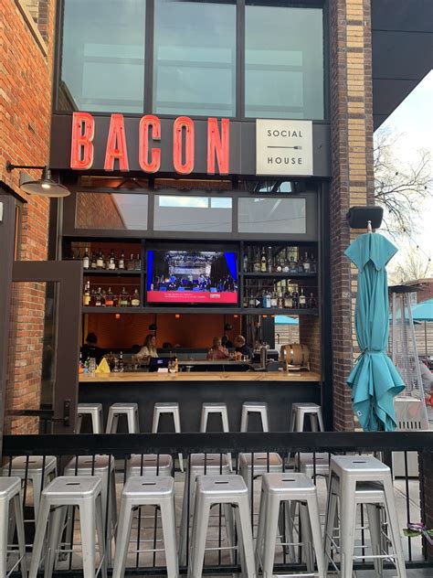 Bacon house social - S. BROADWAY, CO. Retro-cool brunch spot serving bacon flights, bloodys, mimosas, chicken & waffles, & more. Patio seating is available. Reservations. Become a VIP. Opens in a new windowOpens an external siteOpens an external site in a new window. Find your Bacon Social House in Denver, CO. Explore our locations with directions and photos. 